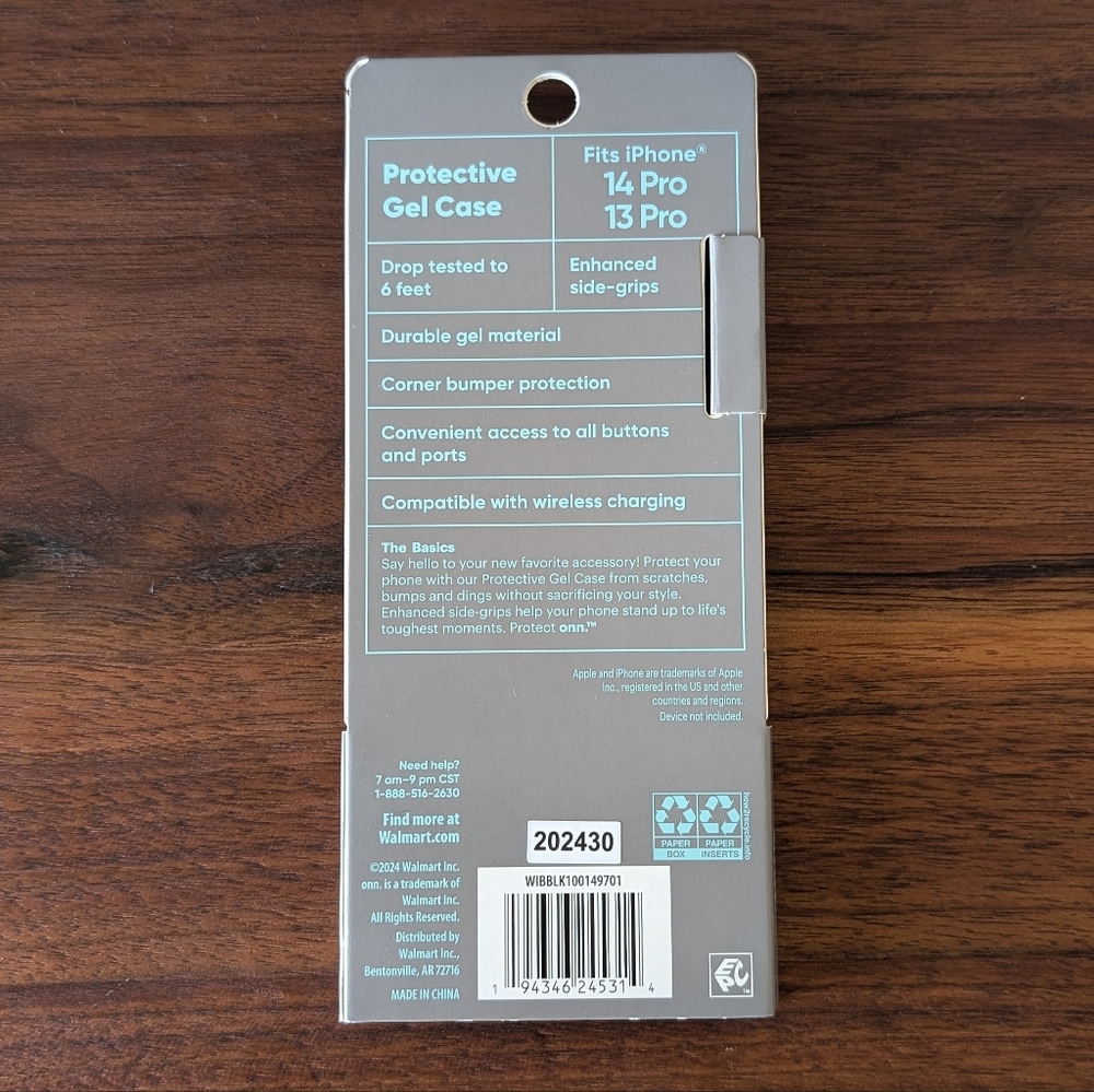 Black Protective Gel Phone Case for iPhone 13 or 14 Pro - Picture 2 of 10